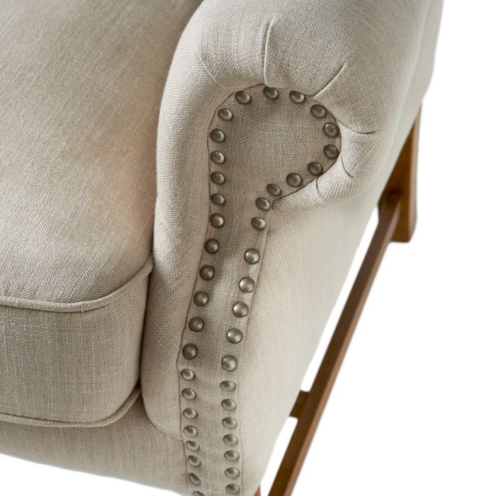 Franklin Park Wing Chair Linen Flax - Bilde 2