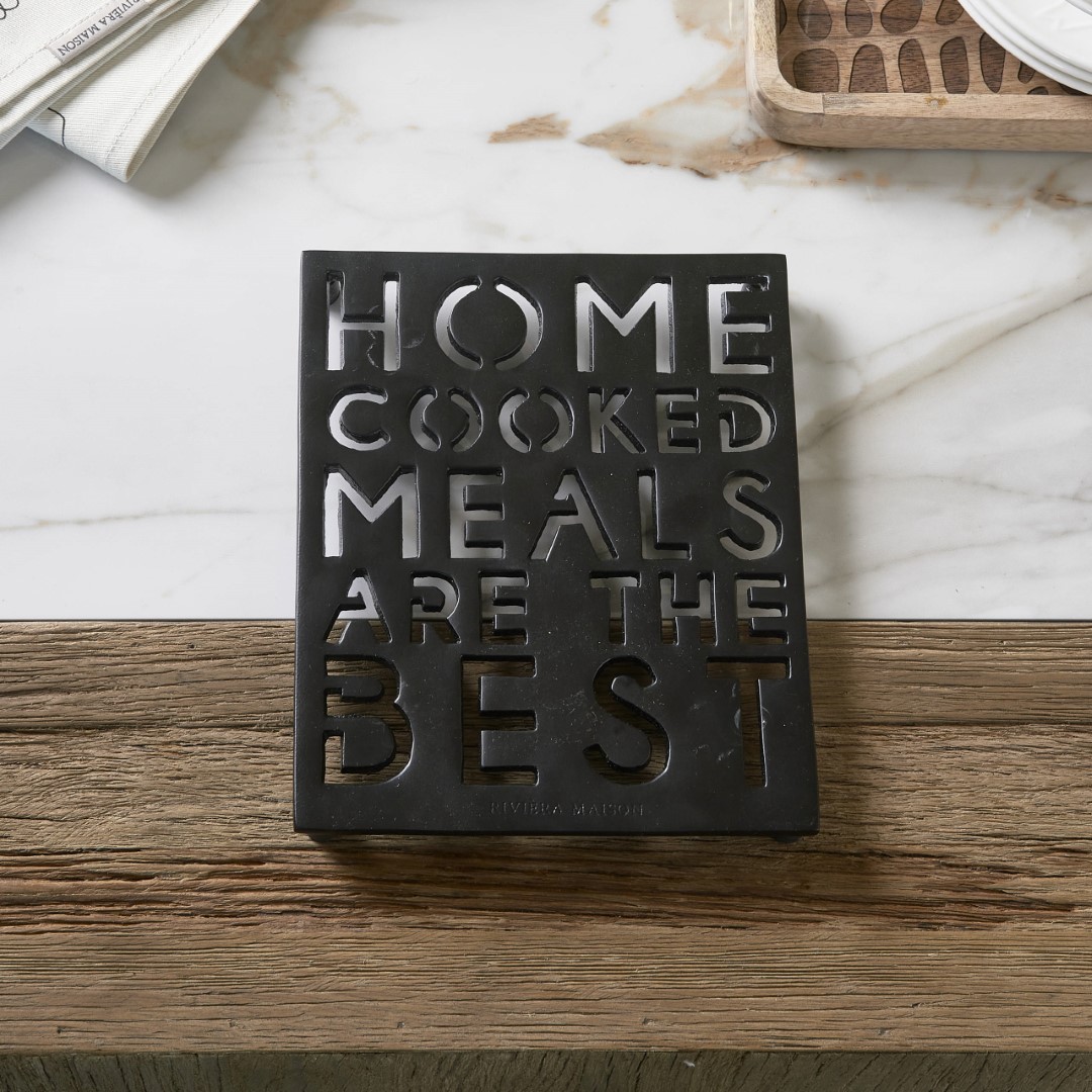 Home Cooked Meals Trivet black