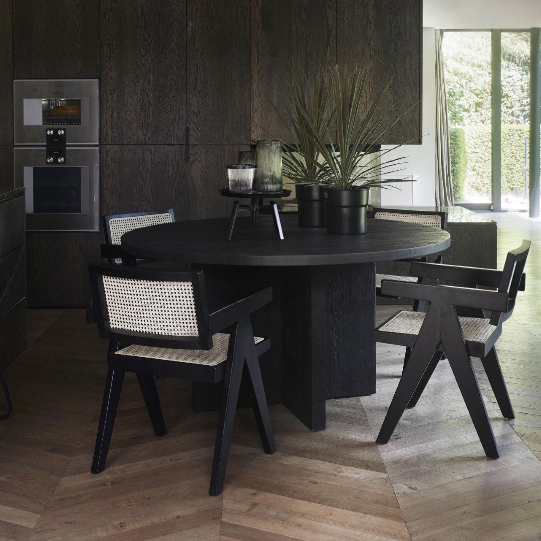Sherwood Dining Table Dia 150, black