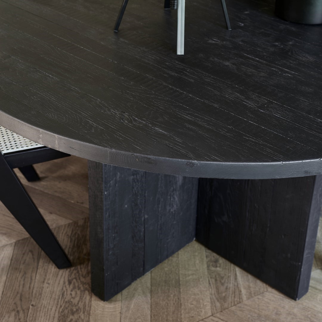 Sherwood Dining Table Dia 150, black - Bilde 3