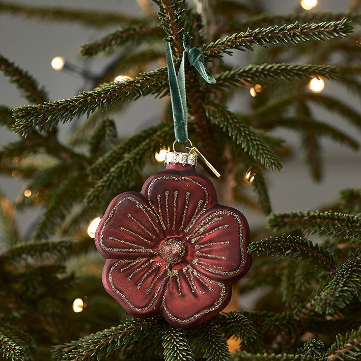 Christmas Flower Ornament red