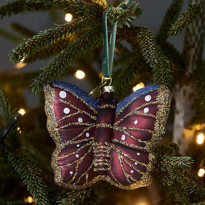 Christmas Butterfly Ornament