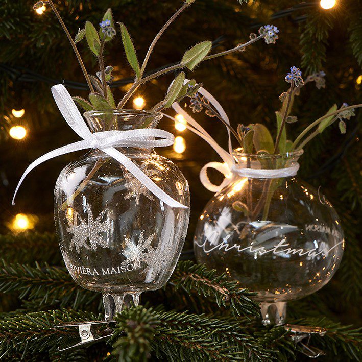 Merry Christmas Mini Vases With Clip 2 pieces