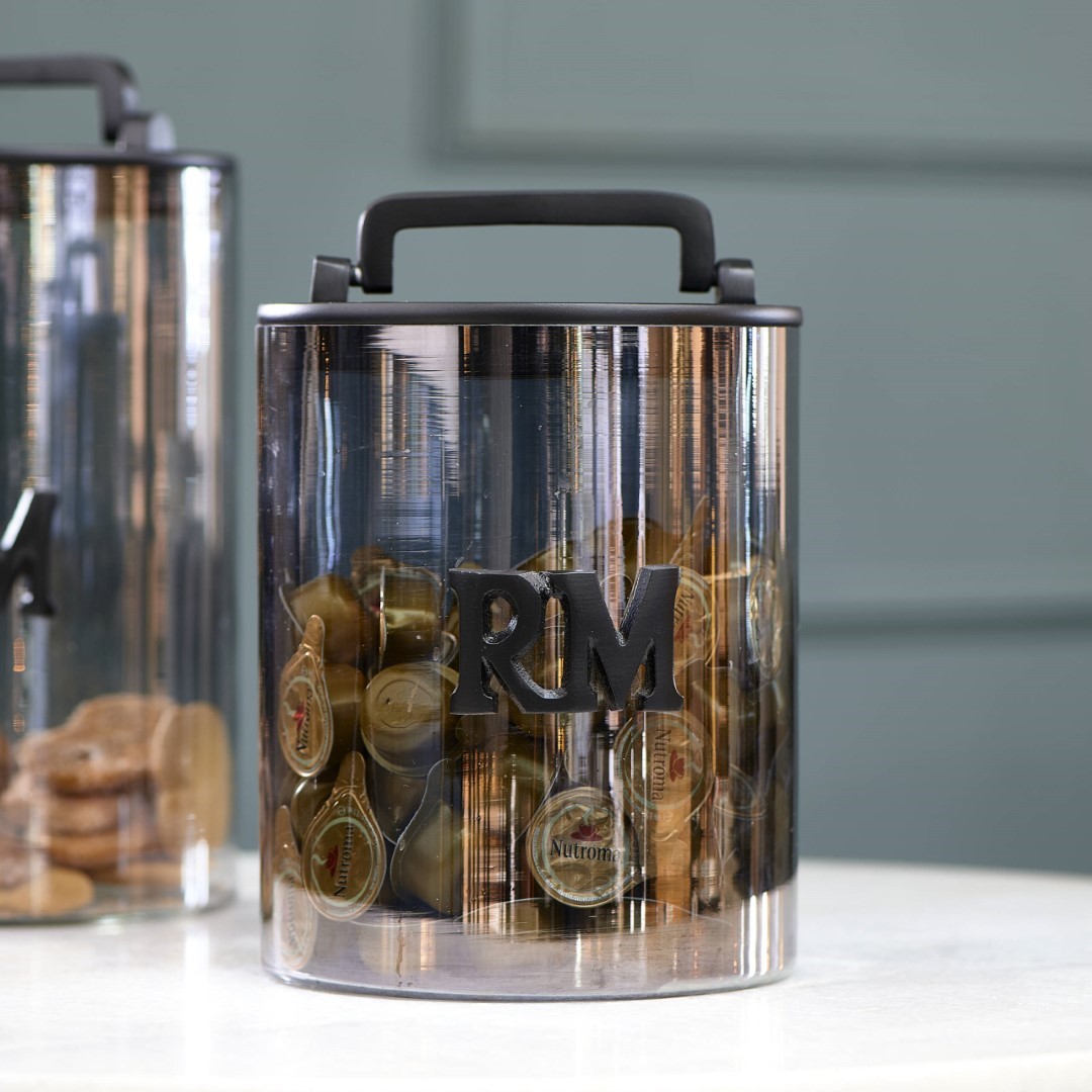 RM Smoked Glass Storage Jar M