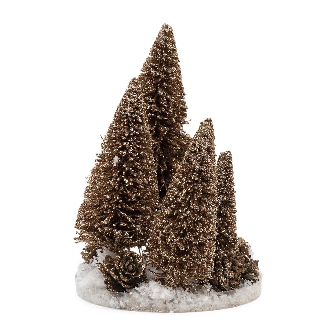 Sparkling Forest Decoration Trees gold