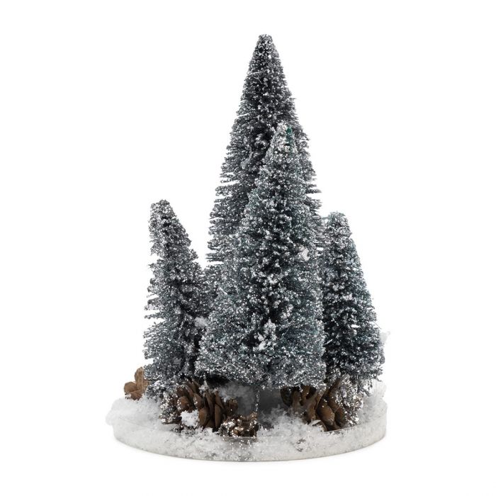 Sparkling Forest Decoration Trees silver