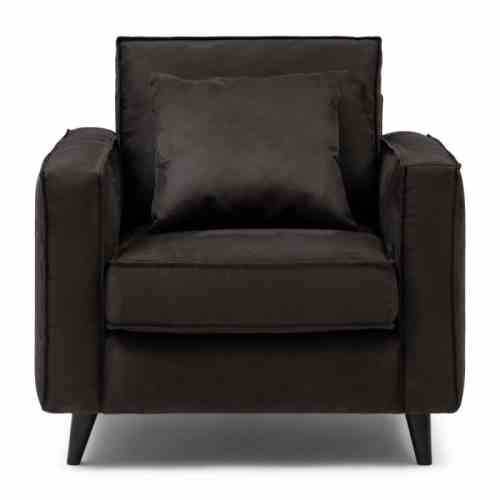 Kendall Armchair, scottish suede, noir