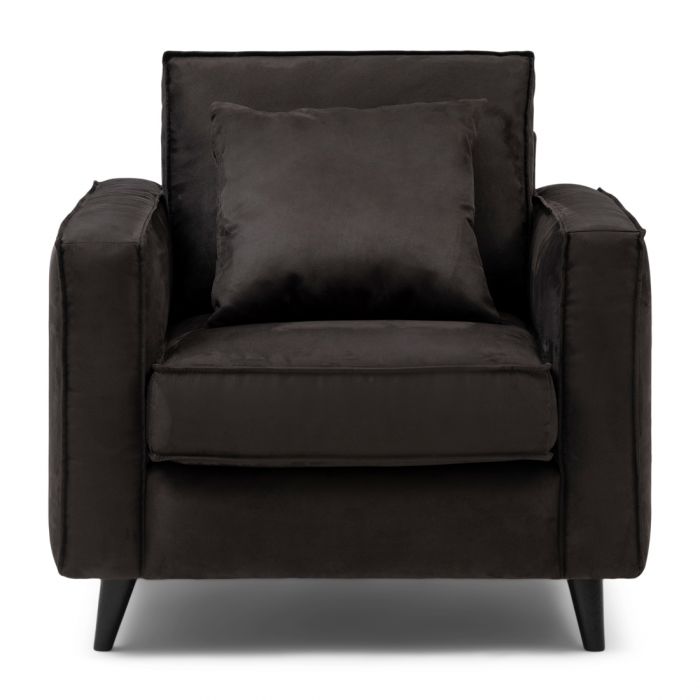 Kendall Armchair, scottish suede, noir