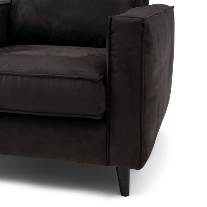 Kendall Sofa 3,5 Seater, scottish suede, noir - Bilde 4