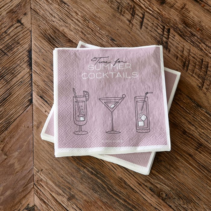Paper Napkin Summer Cocktails