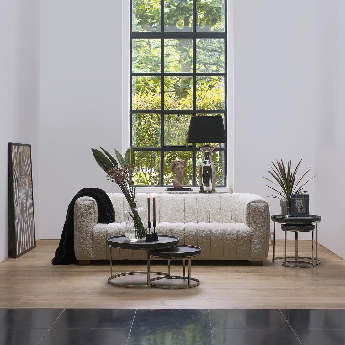 Pulitzer Sofa 3,5 Seater, bouclé, white sand