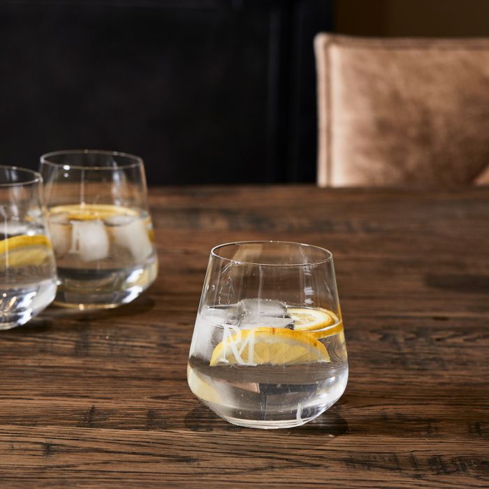 RM Monogram Water Glass M