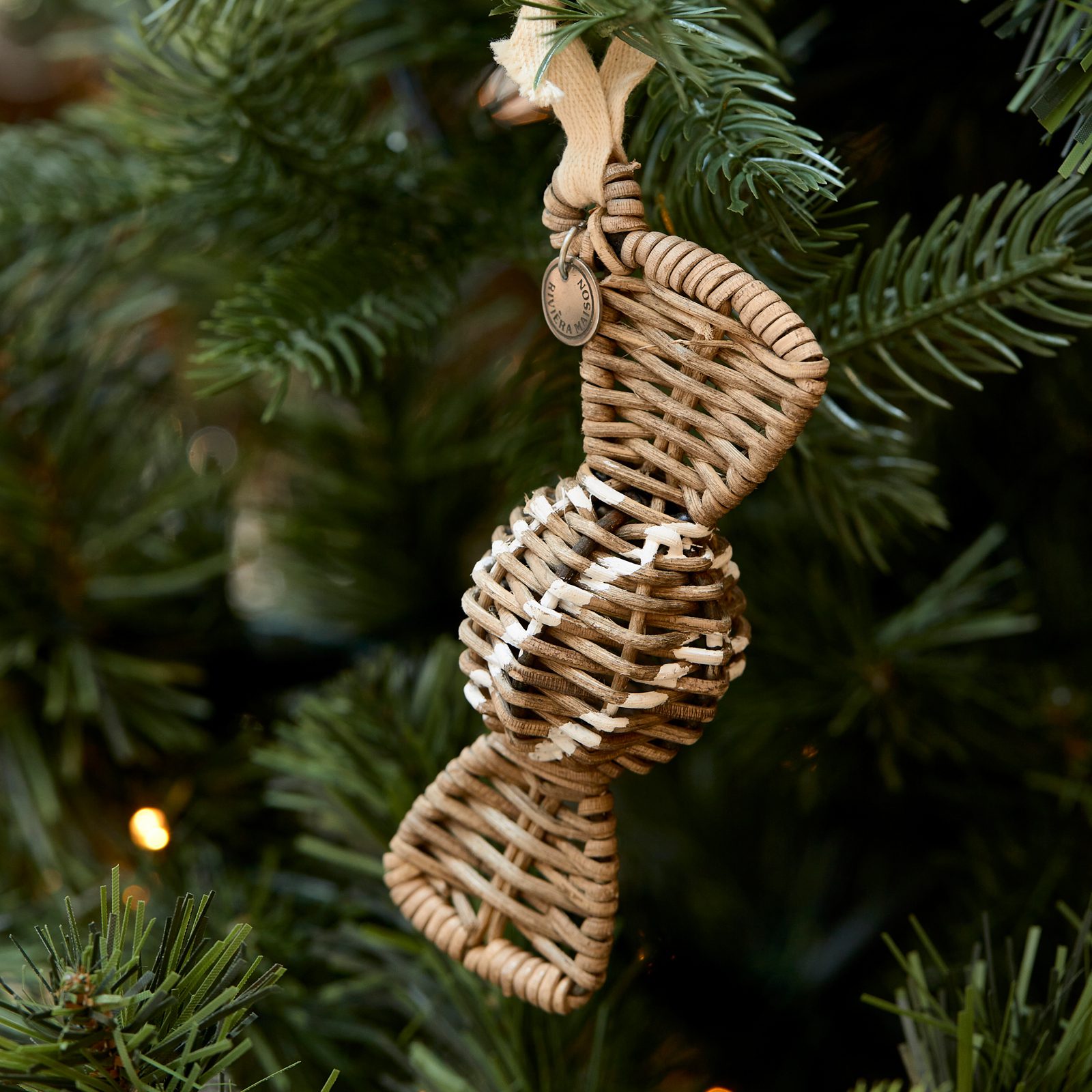 Rustic Rattan Candy Ornament