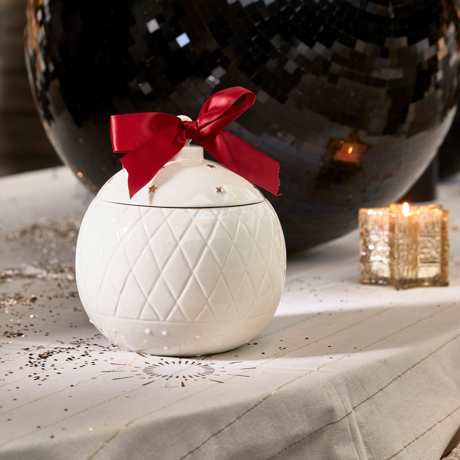 Sparkling Ornament Storage Jar