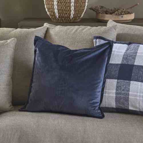 Velvet Pillow Cover blue 50x50