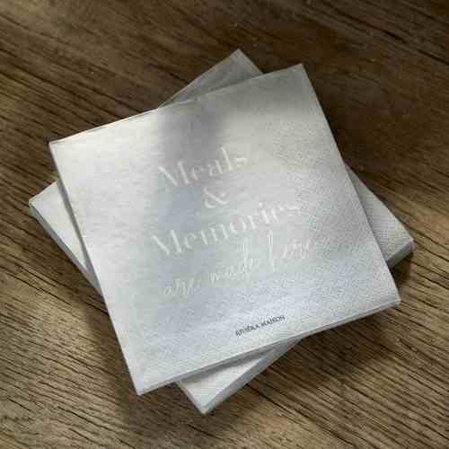 Paper Napkin Meals & Memories