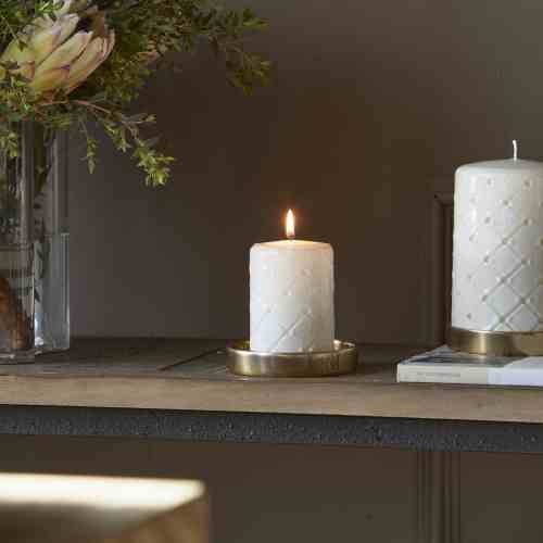 Pillar Candle Padded white 7x10