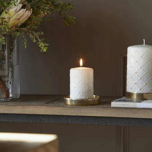 Pillar Candle Padded white 7x10