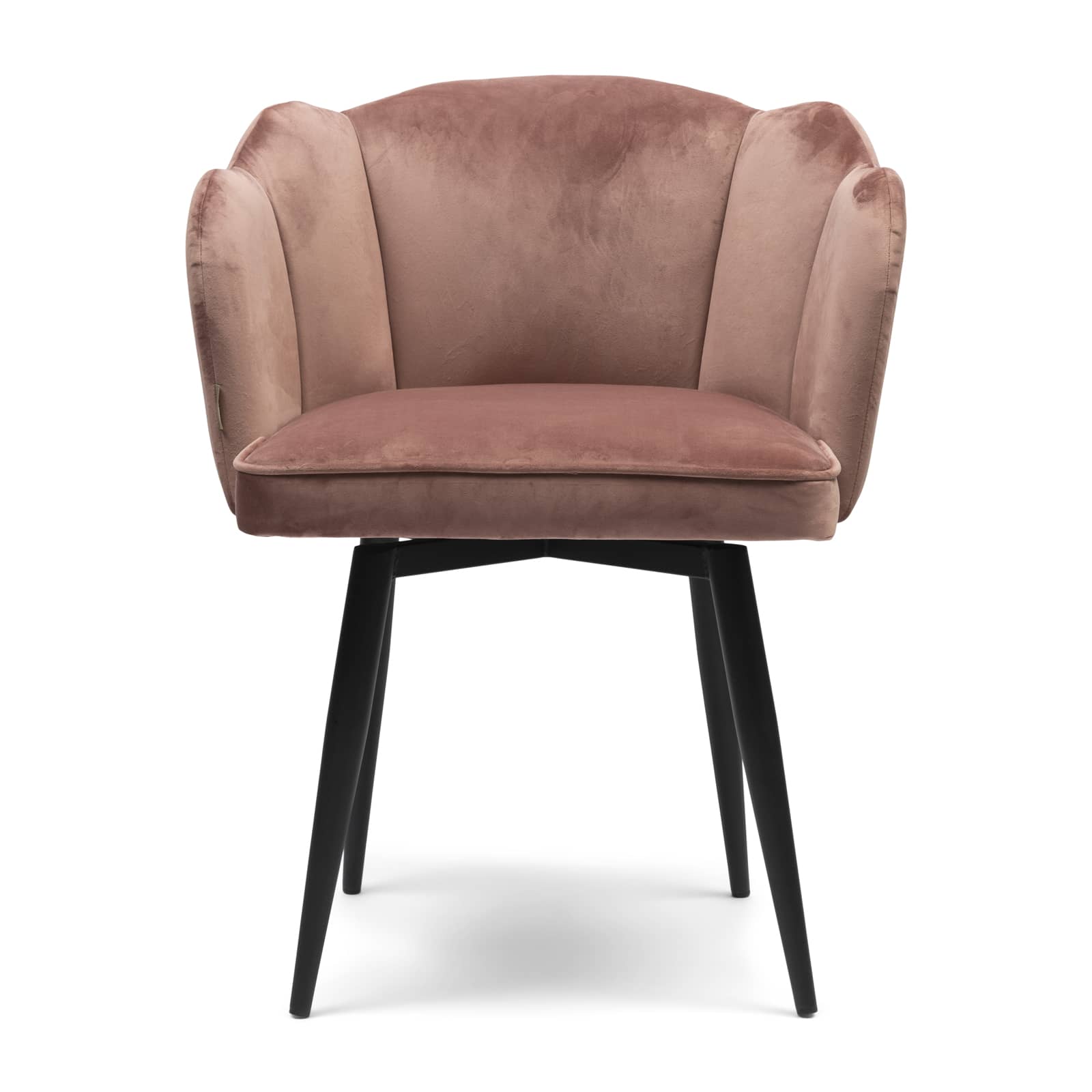Dauphine Dining Armchair Turning Leg, velvet III, rosé stain - Bilde 2