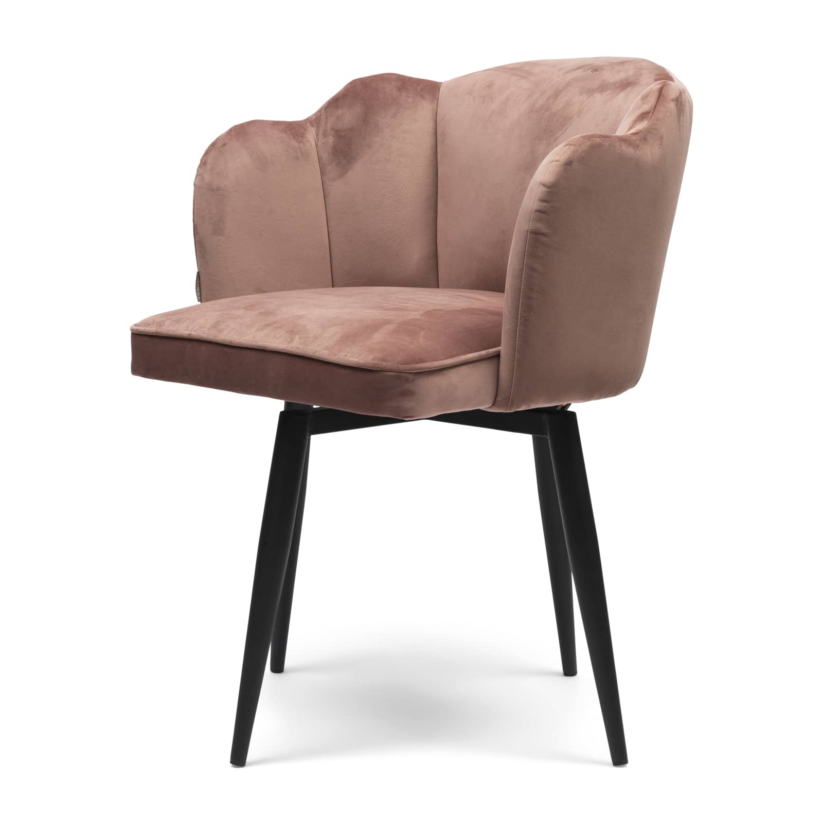 Dauphine Dining Armchair Turning Leg, velvet III, rosé stain - Bilde 3