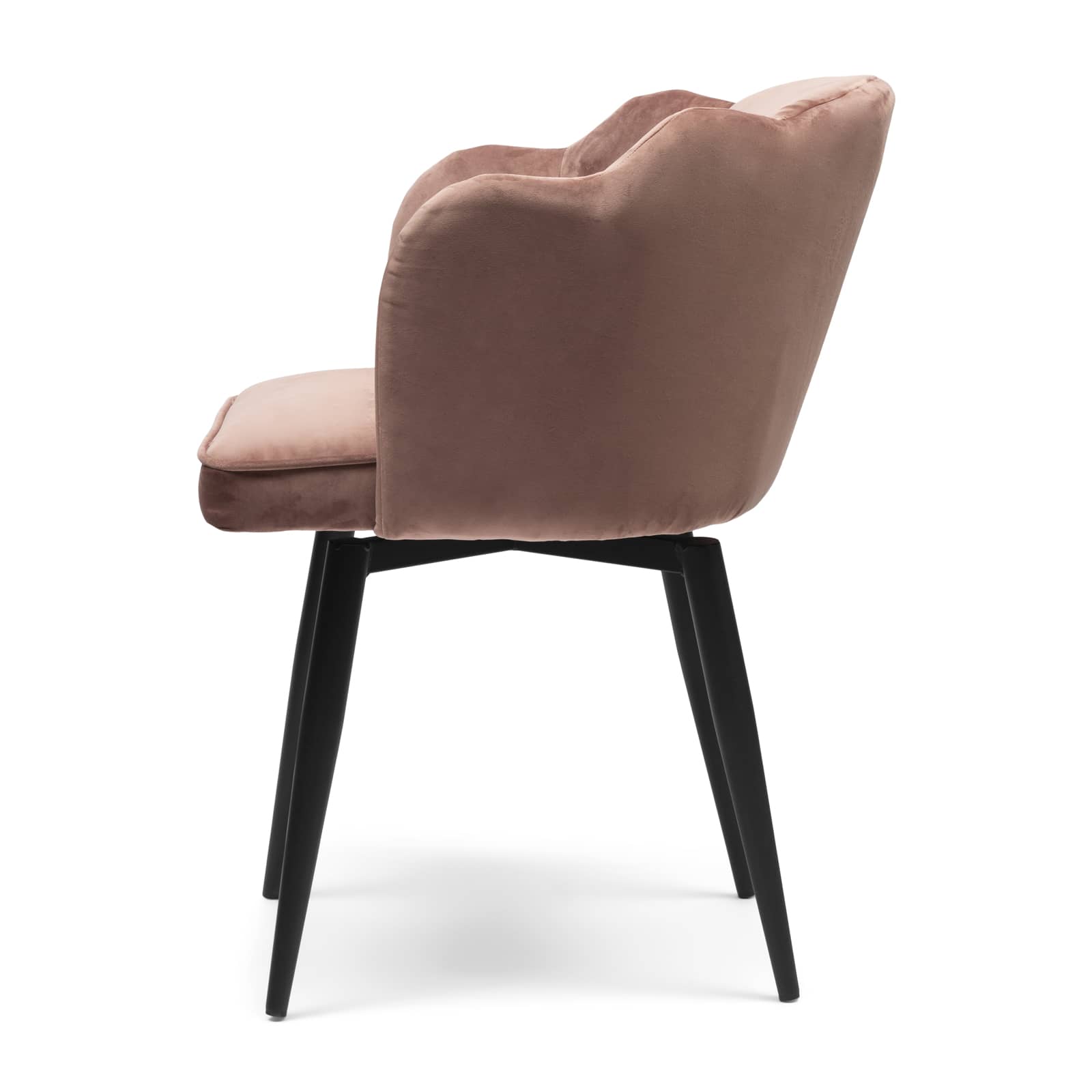 Dauphine Dining Armchair Turning Leg, velvet III, rosé stain - Bilde 4