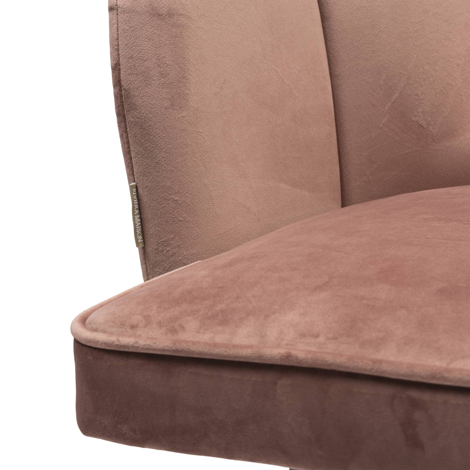 Dauphine Dining Armchair Turning Leg, velvet III, rosé stain - Bilde 5