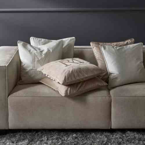 RM Monogram PillowCover white 50x50