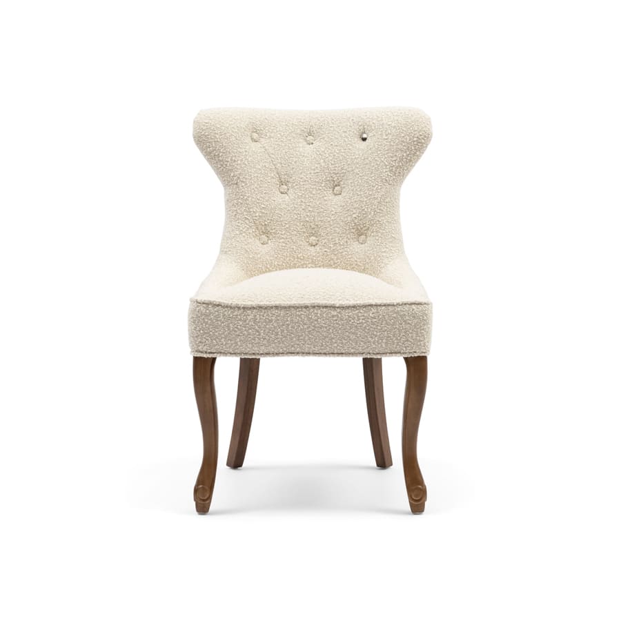 Pakkepris George Dining Chair, bouclé, white sand 6 stk