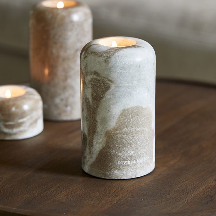 Ferrera Marble Votive L