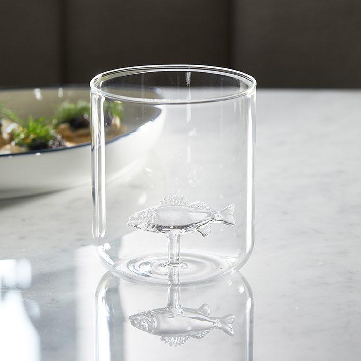 Long Island Fish Water Glass
