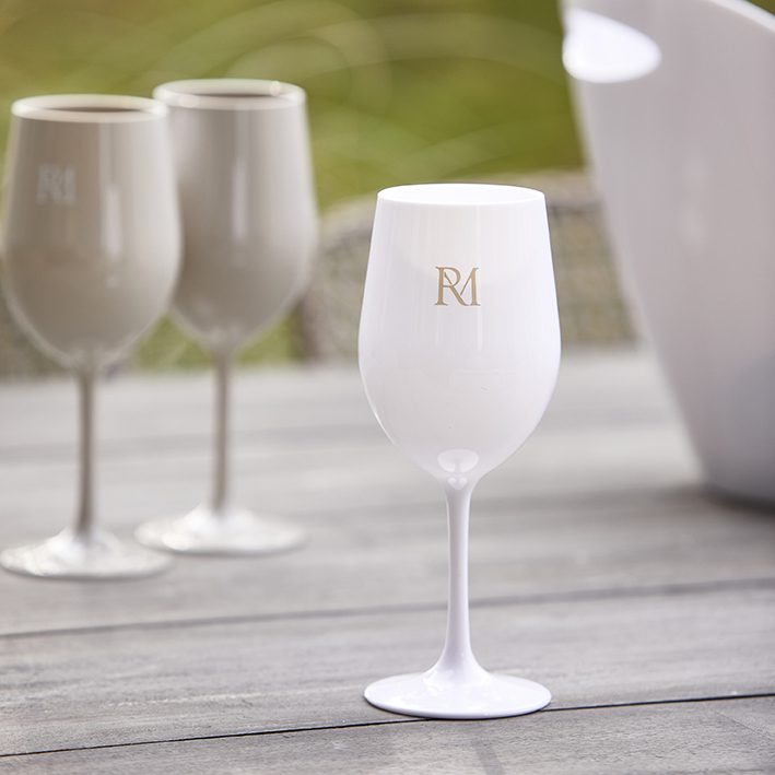 RM Monogram Outdoor Wine Glass white - Bilde 3