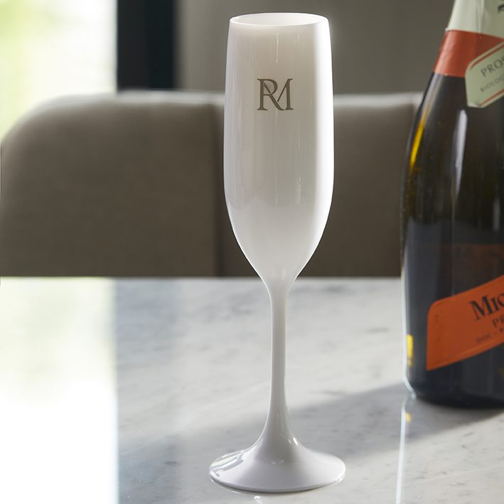 RM Monogram Outdoor Bubbles Glass white