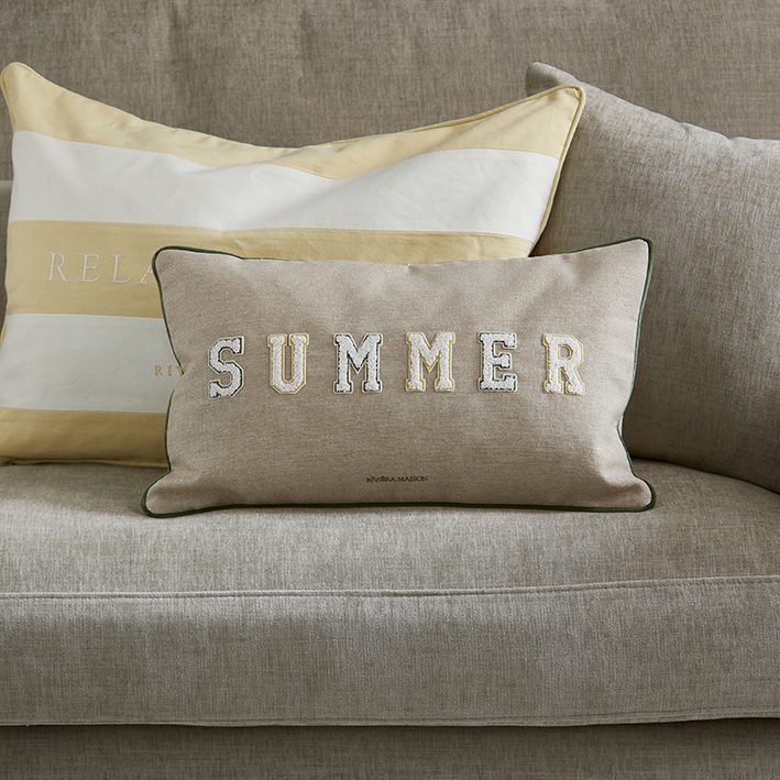 Summer Varsity Pillow Cover 50x30