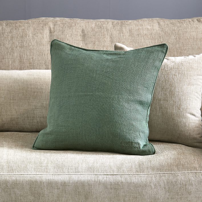 Verona Linen Pillow Cover green 50x50