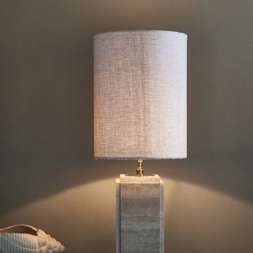 Linen Cylinder Lampshade flax 30x40