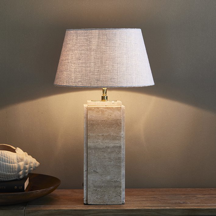 Linen Taper Lampshade flax 38x21 - Bilde 3