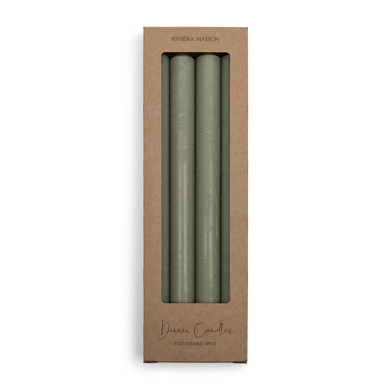 Dinner Candle green 4 pieces