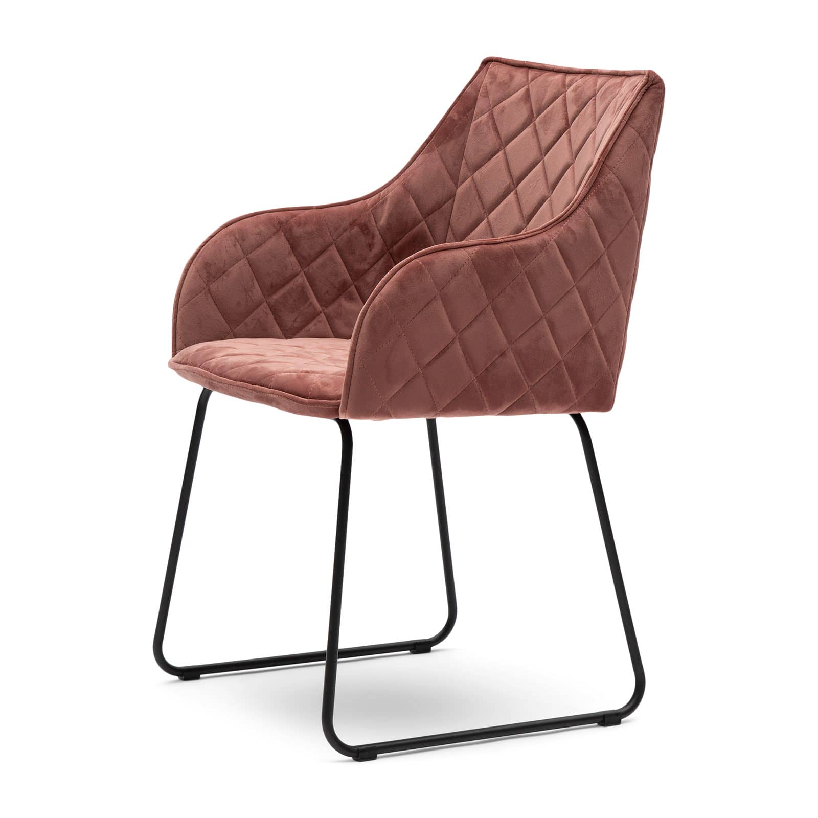 Frisco Drive Dining Armchair, velvet III, rosé stain