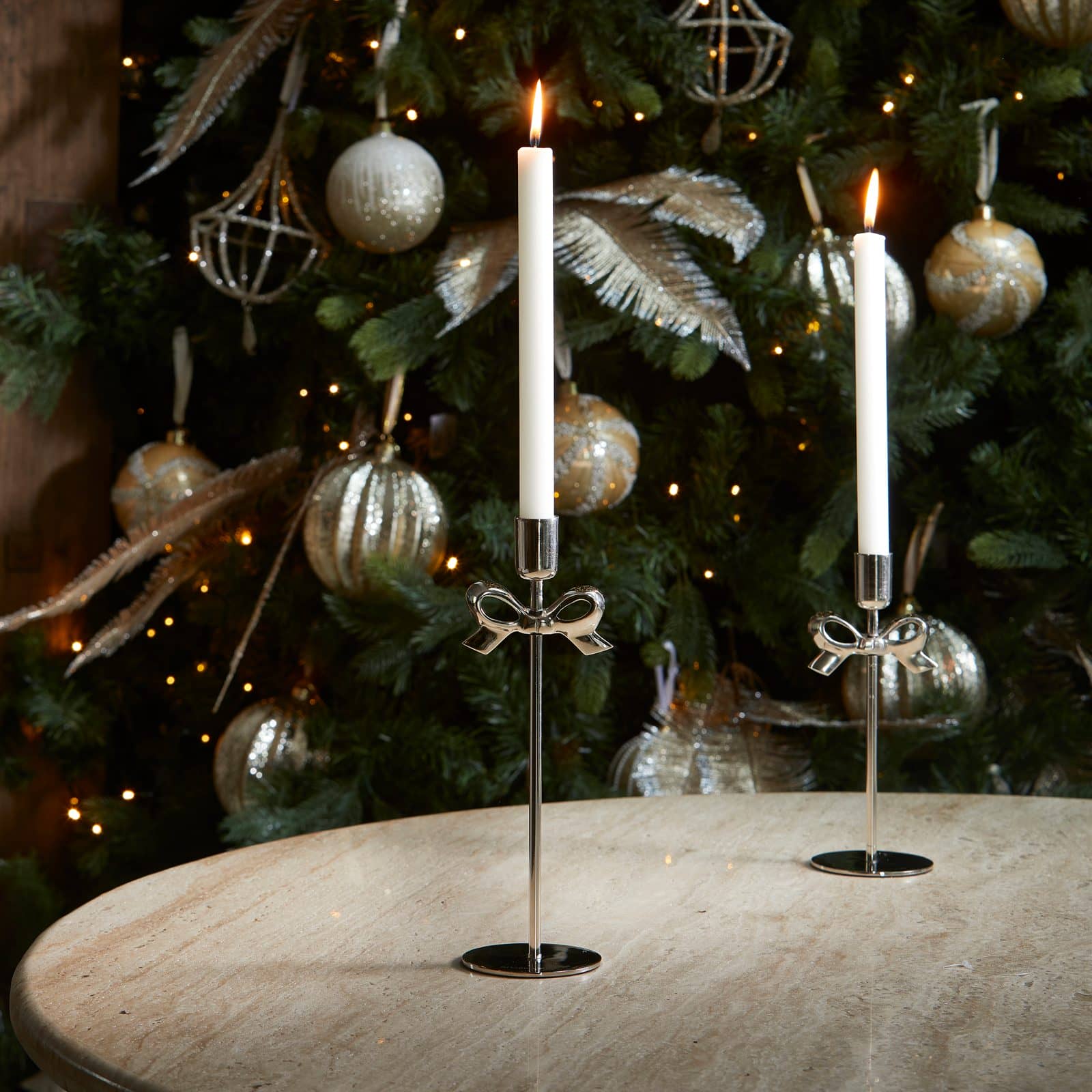 Classic Bow Candle Holder L