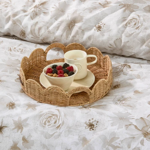 Rustic Rattan Benoa Scallop Tray