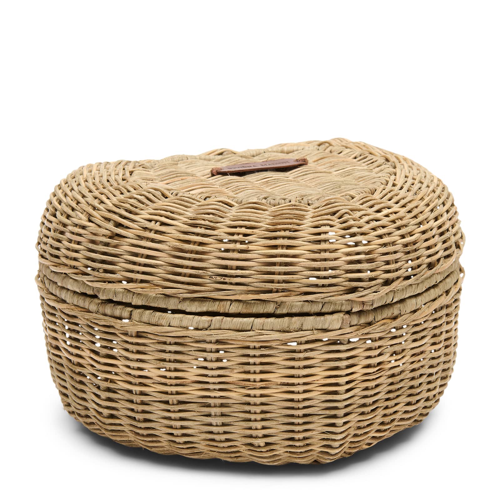 Rustic Rattan Heart Storage Basket - Bilde 2