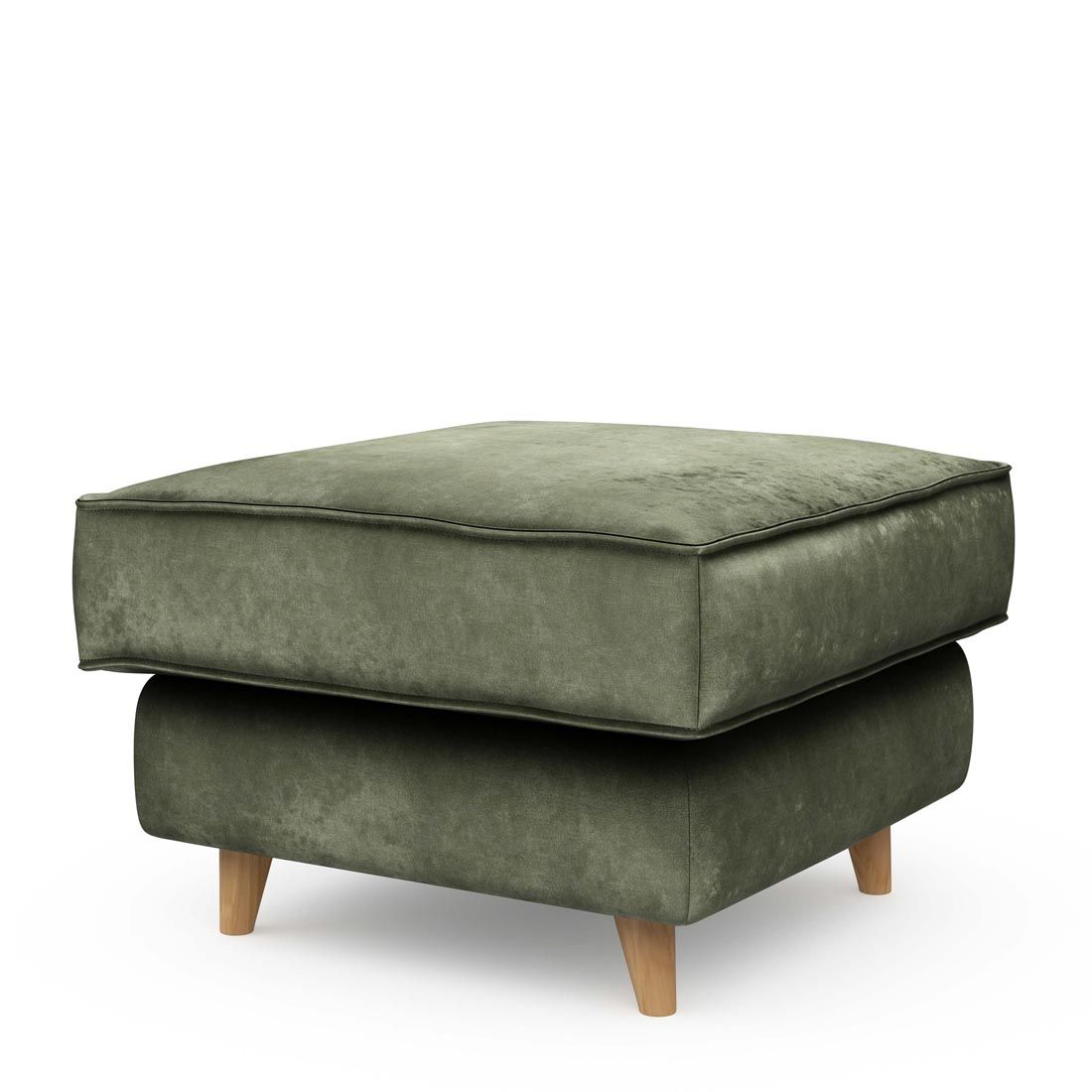 Kendall Footstool 70x70 Velvet Ivy