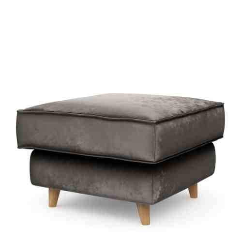 Kendall Footstool 70x70 Vel GriGrey