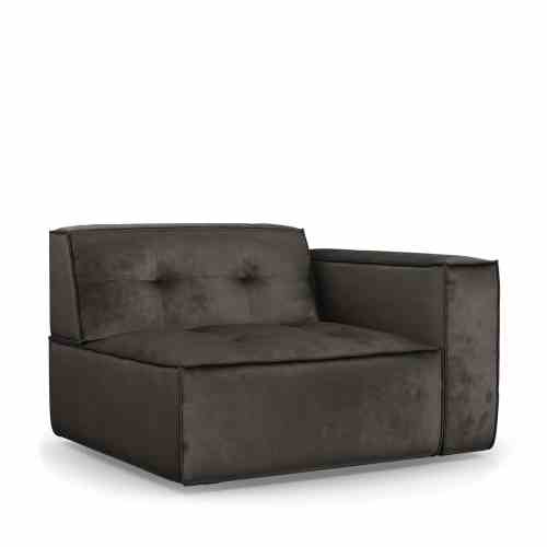 Brandon Corner Arm R Vel GriGrey