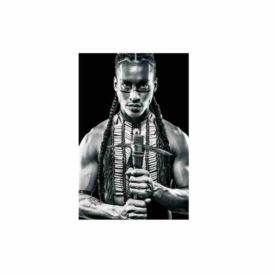 Bilde av Glass picture warrior man