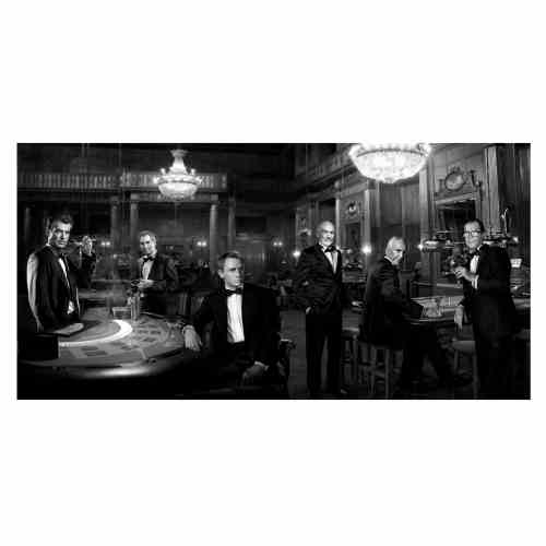 Bilde av Glass picture All James Bond actors