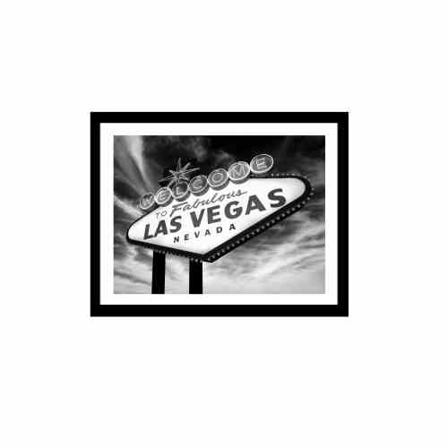 Bilde av Glass picture w/frame Welcome to Las Vegas