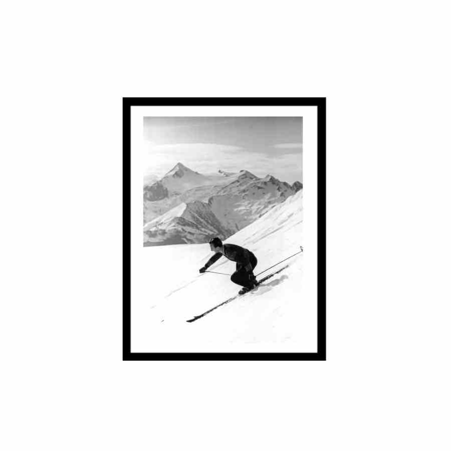 Bilde av Glass picture w/frame downhill with parallel turn