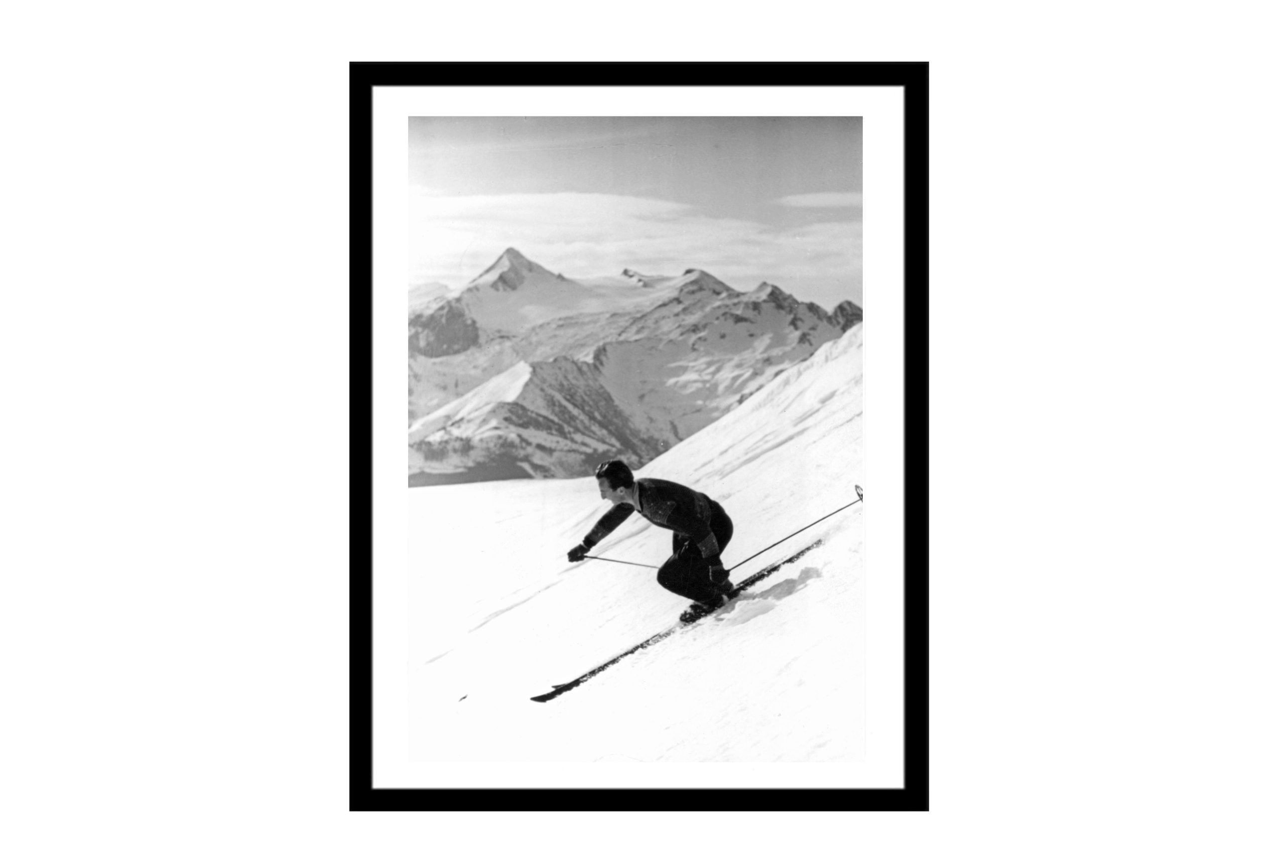 Bilde av Glass picture w/frame downhill with parallel turn