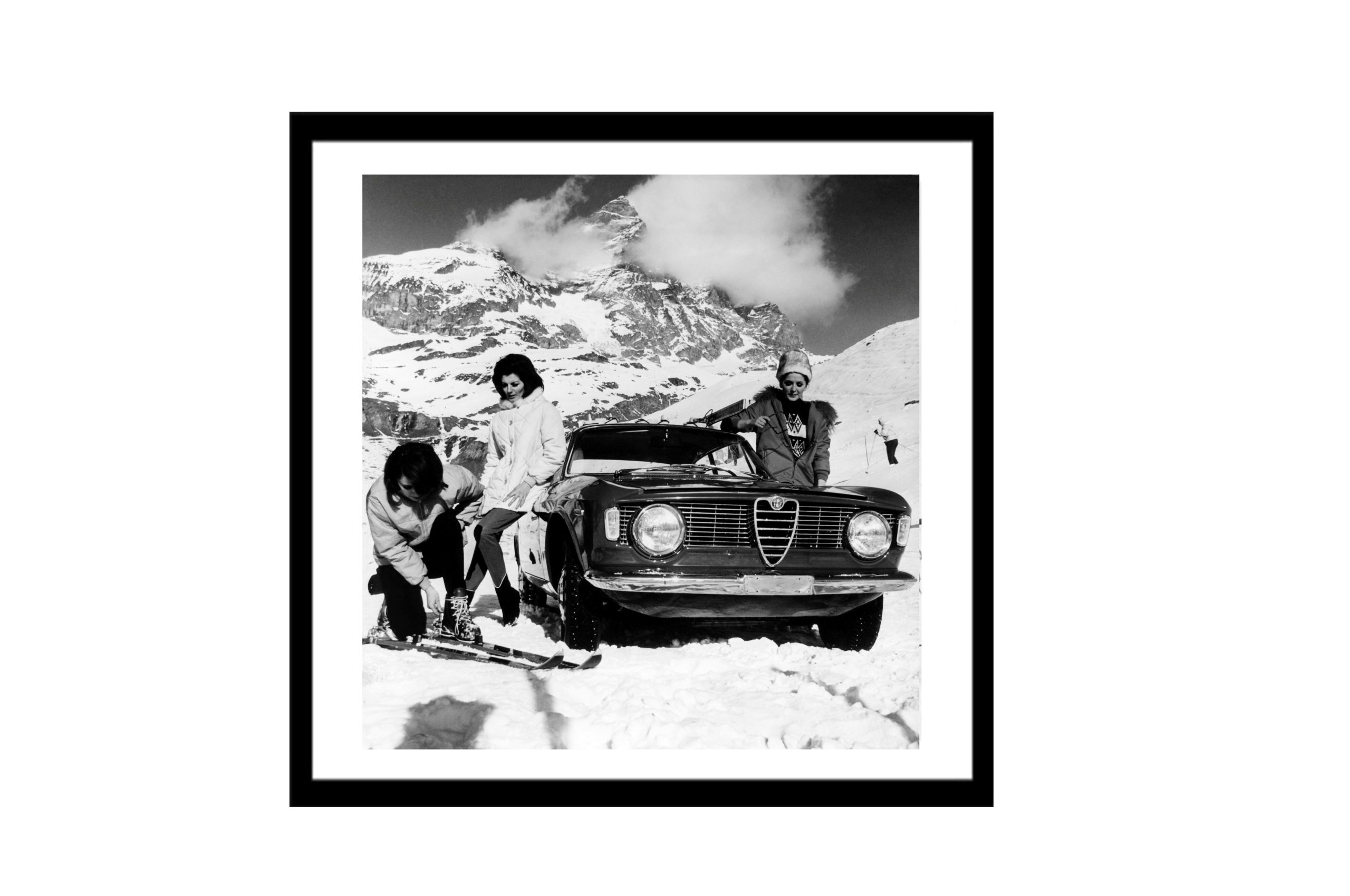 Bilde av Glass picture w/frame Alfa romeo winter girls